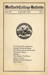 Wofford College Bulletin, January 1929 by Wofford College