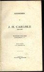 Addresses of J. H. Carlisle by James H. Carlisle