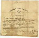 Honorable discharge of Mitchell George signed by Barnard Bee