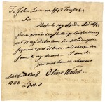 Letter from Oliver Wolcott to John Lawrence