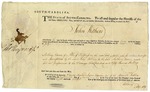 Warrant for John Withers, signed by Thomas Heyward, Jr. Charleston, 1788.