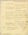 Elbridge Gerry writes to Mrs. Morton and communicates regrets and that a message has been conveyed. Cambridge, Mass., 1811. by Elbridge Gerry
