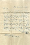 Edward Doubleday letter in which he informs his correspondent of his intent to remain in Key West another year. He also asks for money. 1843. by Edward Doubleday
