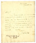 Letter from Joel R. Poinsett to Captain Finch concerning an opinion on a proposition, dated January 27, 1822. by Joel Roberts Poinsett