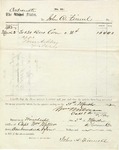 Confederate requisition form denoting 130 bushels of corn at 80 cents each procured from John A. Finnell at Winchester, Virginia; signed by Turner Ashby and William Miller. March, 1862.