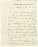 Leonidas Polk letter to an unidentified Confederate general, addressing various issues of command and supply. Fort Pillow, Tennessee, August 23, 1861.