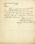 John Van Buren requests an issue of the "Democratic record" be sent to him at Kingston, N.Y. November 13, 1843. by John Van Buren