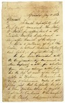 Letter of recommendation from Sterling Price to General S. Cooper regarding Mr. John W. Polk for a position within his Quarter Master Department. Grenada, Mississippi. January 5, 1863.