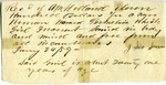 Receipt for the sale of Permelia, a 21 year old woman.