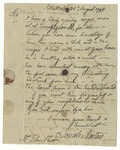 Letter from Josiah Masters to John Reade about a slave man named Dick he (Masters) wishes to sell. New York, 1796. by Josiah Masters