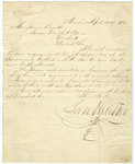 Letter from Sam Houston to Brooks, by Sam Houston
