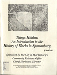 Things hidden: an introduction to the history of Blacks in Spartanburg by Dwain C. Pruitt